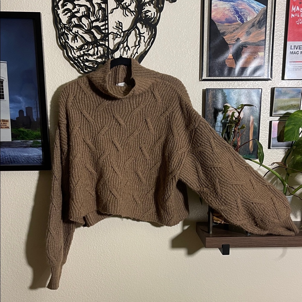 Dress Forum Brown Cowl Neck Sweater